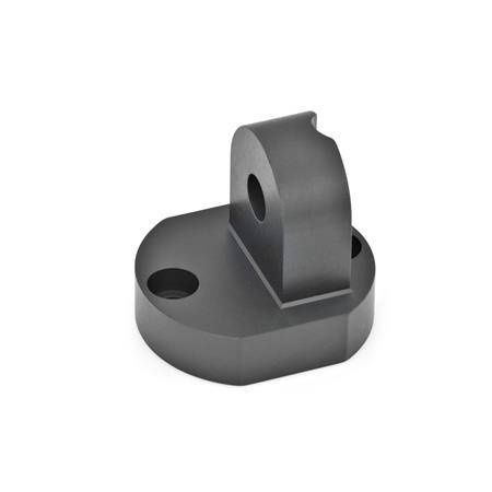 FUßLASCHENKLEMMHALTER, SCHWARZ ELOXIERT