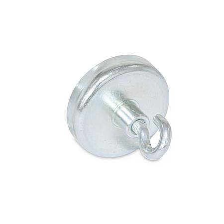 HALTEMAGNET, SCHEIBENFORM, MIT HAKEN