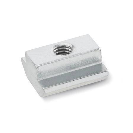 Mutter für T-Nuten 10 mm, M6, Stahl verzinkt