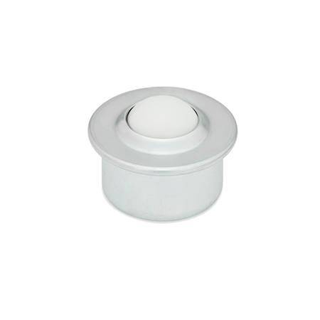 KUGELROLLE (POM-KUGEL / STAHLBLECH-GEHÄUSE)