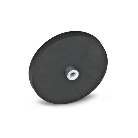 HALTEMAGNET, SCHEIBENFORM MIT GEWINDEBUCHSE