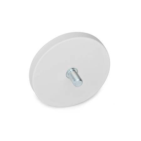 HALTEMAGNET, SCHEIBENFORM MIT GEWINDEZAPFEN