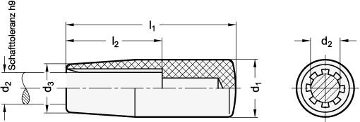 ZYLINDERKNOPF ZUM AUFSCHLAGEN