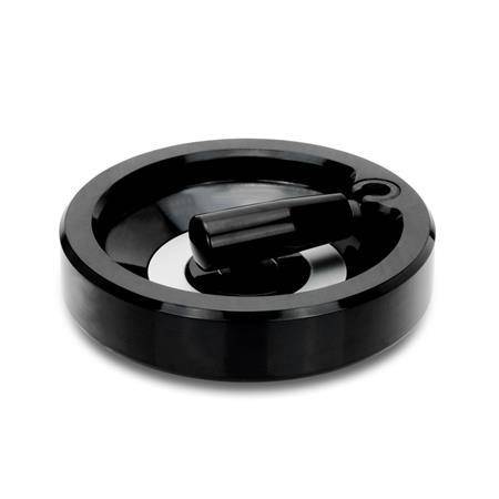 Umleggriff-Handräder 100 mm, B10, Form D - mit drehbarem Uml