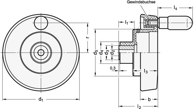 SCHEIBENHANDRAD FÜR STELLUNGSANZEIGER