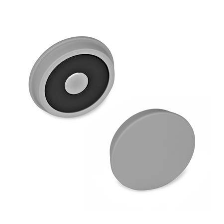 HAFTMAGNET MIT KUNSTSTOFFGEHÄUSE, GRAU