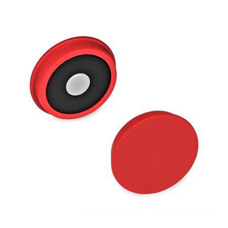 HAFTMAGNET MIT KUNSTSTOFFGEHÄUSE, ROT