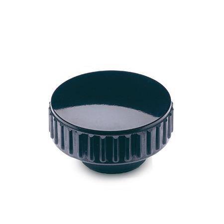 Rändelmutter 30, M8 mit Gewindebuchse Messing, Duroplast