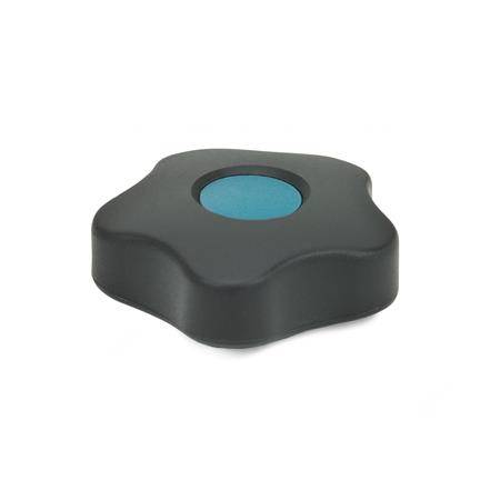 STERNGRIFF MIT VIERKANT, KAPPE BLAU