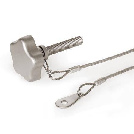 EDELSTAHL-STERNGRIFFSCHRAUBE MIT HALTESEIL