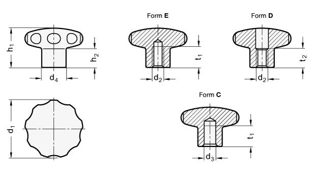 EDELSTAHL-STERNGRIFF