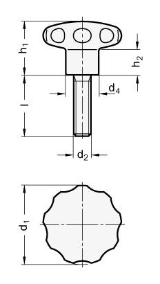 EDELSTAHL-STERNGRIFFSCHRAUBE