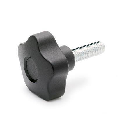 Sterngriffschraube 40, M10 x 25, Thermoplast, Elesa