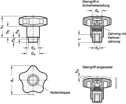 EDELSTAHL-SICHERHEITS-STERNGRIFF