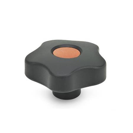 STERNGRIFF M. EDELST.-BUCHSE, ABDECKSTOPFEN ORANGE