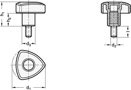 DREIKANTGRIFF M.SCHRAUBE