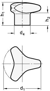 EDELSTAHL-DREISTERNGRIFF