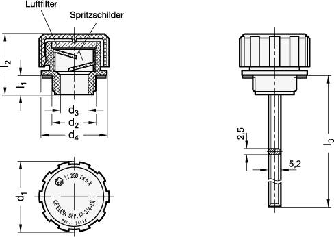 ATEX-ENTLÜFTUNGSSCHRAUBE, RICHTL. 2014/34/EU