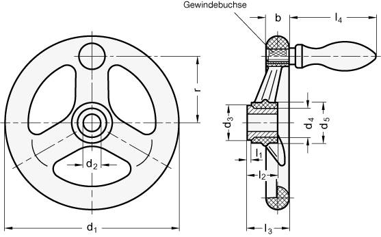 SPEICHENHANDRAD (MIT GRIFF,OHNE NUT)