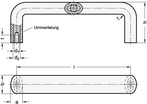BÜGELGRIFF MIT ELASTISCHER TPU-UMMANTELUNG