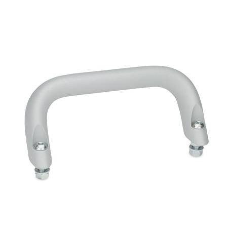 BÜGELGRIFF, SCHRÄG, SILBER-STRUKTUR BESCHICHTET