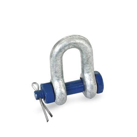 SCHÄKEL, GERADE, BOLZEN MIT MUTTER UND SPLINT