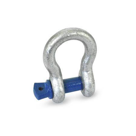 SCHÄKEL, GESCHWEIFT, MIT SCHRAUBBOLZEN