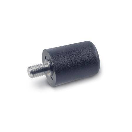 DREHBARER ZYLINDERGRIFF MIT EDELSTAHL-GEWINDEB.