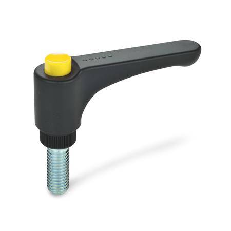VERSTELLBARER KLEMMHEBEL MIT SCHRAUBE, FLACH