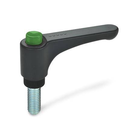 VERSTELLBARER KLEMMHEBEL MIT SCHRAUBE, FLACH