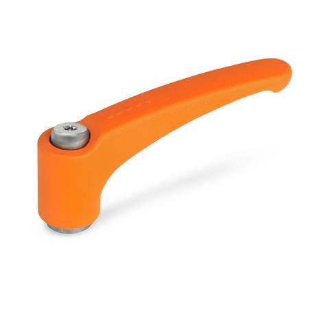 VERSTELLB.KLEMMHEBEL, EDELSTAHL, ORANGE