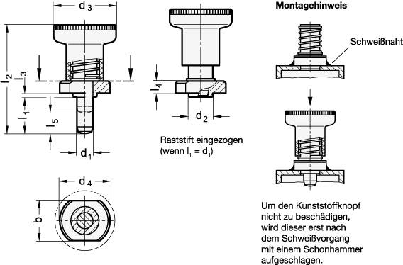 RASTBOLZEN ZUM ANSCHWEIßEN