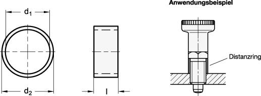 EDELSTAHL-DISTANZRING FÜR RASTBOLZEN