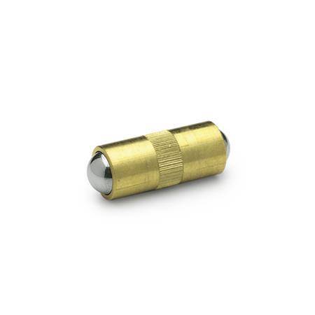Federnde Druckstücke 6 mm glatte Ausführung, doppelseitig, M