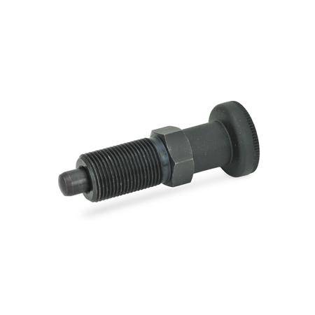 Rastbolzen Ø 8, M16x1,5, Form A, mit Knopf ohne Kontermutter