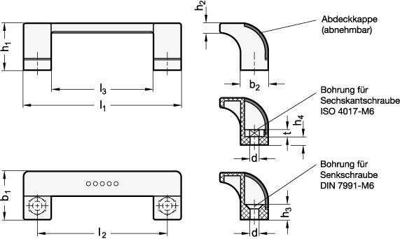 BÜGELGRIFF, ABDECKKAPPEN GELB