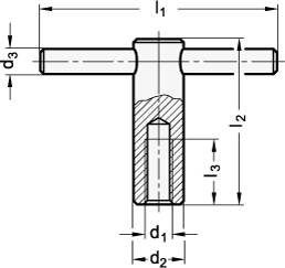 KNEBELMUTTER, FESTER KNEBEL