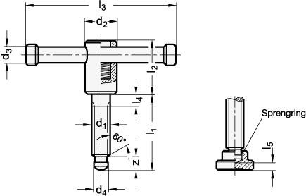 Knebelschrauben M12 x 50, ohne Druckstück, 5.8, Stahl brünie