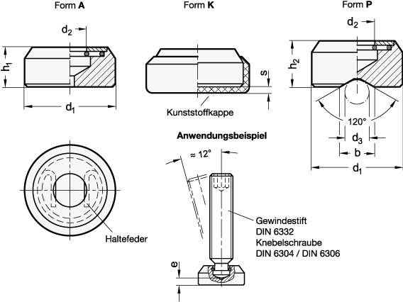 DRUCKSTÜCK MIT KUNSTSTOFFKAPPE
