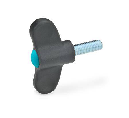 FLÜGELSCHRAUBE, KAPPE BLAU