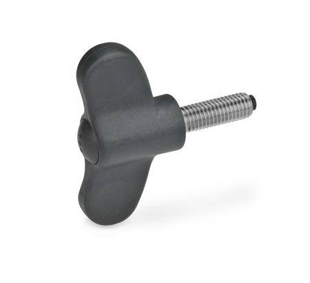 FLÜGELSCHRAUBE MIT KU-DRUCKZAPFEN