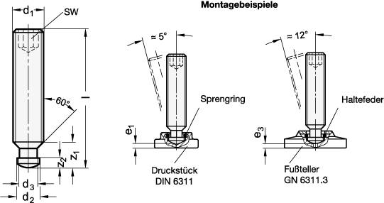GEWINDESTIFT, DRUCKZAPFEN UNGEHÄRTET, VERZINKT