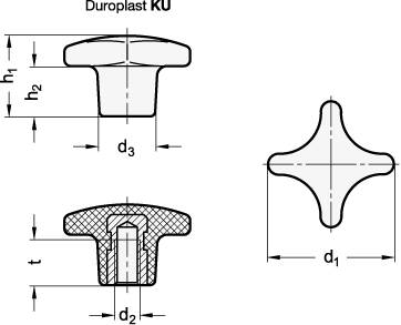 KREUZGRIFF M.MS-BUCHSE