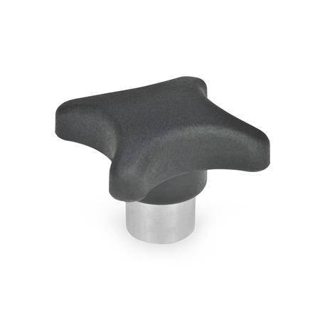 KREUZGRIFF MIT EDELSTAHL-BUCHSE, THERMOPLAST