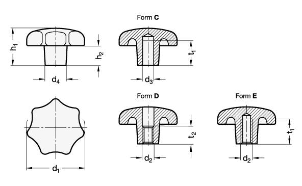 ALU-STERNGRIFF, MATT