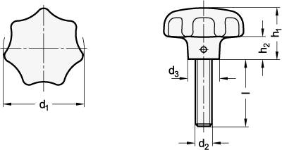 EDELSTAHL-STERNGRIFFSCHRAUBE (A4)