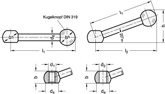 KUGELGRIFF, GERADE
