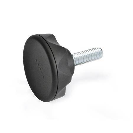 STERNGRIFFSCHRAUBE, OBERTEIL SCHWARZGRAU