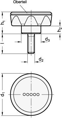 STERNGRIFFSCHRAUBE, OBERTEIL BLAU