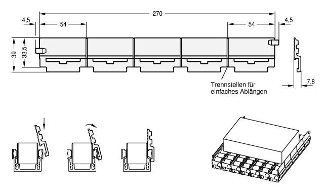 SEITENFÜHRUNG FÜR ROLLENSCHIENEN